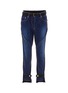 Main View - Click To Enlarge - SACAI - Belted cuff epaulette patchwork jeans