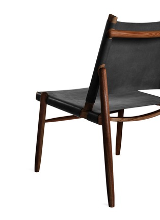 Detail View - Click To Enlarge - WRIGHT & SMITH - Easy chair – Leather/Walnut