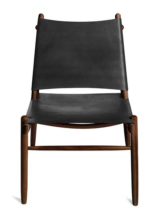 Main View - Click To Enlarge - WRIGHT & SMITH - Easy chair – Leather/Walnut