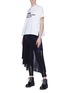 Figure View - Click To Enlarge - SACAI - x The New York Times 'Truth' slogan print zip outseam T-shirt