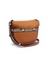 Detail View - Click To Enlarge - LOEWE - 'Gate' snake embossed knot small leather saddle bag