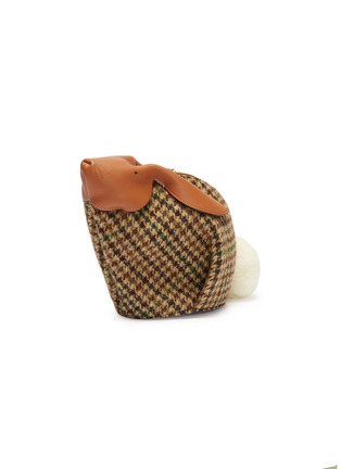 Detail View - Click To Enlarge - LOEWE - 'Bunny' mini leather panel houndstooth tweed bag