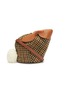 Main View - Click To Enlarge - LOEWE - 'Bunny' mini leather panel houndstooth tweed bag
