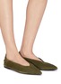 Front View - Click To Enlarge - ALUMNAE - Suede step-in flats