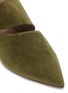 Detail View - Click To Enlarge - ALUMNAE - Cone heel cutout kid suede mules