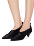 Figure View - Click To Enlarge - ALUMNAE - Cone heel calfhair choked-up pumps