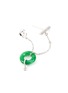 Detail View - Click To Enlarge - SAMUEL KUNG - Diamond jade 18k white gold chain drop earrings