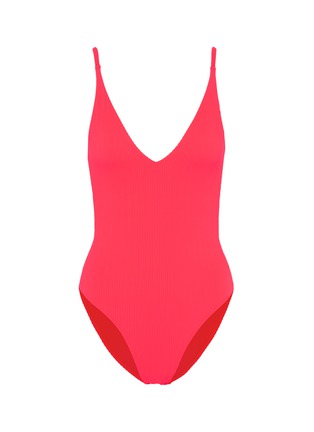 Main View - Click To Enlarge - TOPSHOP - 'Pamela' scoop back rib knit one-piece swimsuit