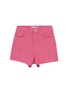 Main View - Click To Enlarge - TOPSHOP - 'Mom' frayed cuff denim shorts