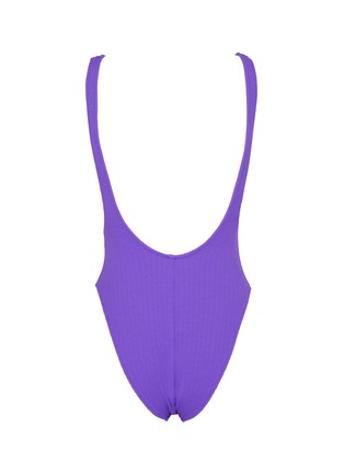 Back View - Click To Enlarge - TOPSHOP - Scoop back rib knit one-piece swimsuit