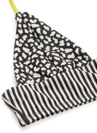 Detail View - Click To Enlarge - TOPSHOP - Animal print stripe longline triangle bikini top