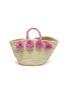 Main View - Click To Enlarge - 10906 - 'Four Is More' pompom woven straw basket bag
