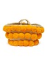 Main View - Click To Enlarge - 10906 - 'Candy Striped' pompom woven straw basket bag
