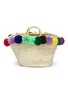 Main View - Click To Enlarge - 10906 - Pompom woven straw basket bag