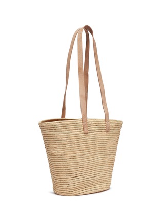 Detail View - Click To Enlarge - 10906 - 'St-Tropez' pompom tassel woven raffia basket bag