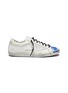 Main View - Click To Enlarge - GOLDEN GOOSE - 'Superstar' stripe paint stroke leather sneakers