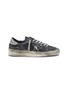 Main View - Click To Enlarge - GOLDEN GOOSE - 'Stardan' distressed mesh panel leather sneakers