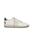 Main View - Click To Enlarge - GOLDEN GOOSE - 'Ball Star' slogan print counter panelled canvas sneakers