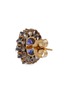 Detail View - Click To Enlarge - AISHWARYA - Diamond tanzanite gold alloy scalloped stud earrings