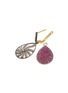 Detail View - Click To Enlarge - AISHWARYA - Diamond ruby gold alloy drop earrings