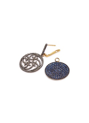 Detail View - Click To Enlarge - AISHWARYA - Diamond sapphire gold alloy drop earrings