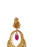 Detail View - Click To Enlarge - AISHWARYA - Diamond ruby pearl gold alloy fringe hoop earrings