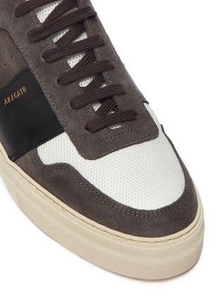 Detail View - Click To Enlarge - AXEL ARIGATO - Stripe mesh panel suede sneakers