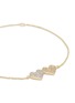 Detail View - Click To Enlarge - SYDNEY EVAN - 'Double Heart' diamond 14k yellow gold charm bracelet