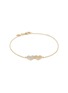 Main View - Click To Enlarge - SYDNEY EVAN - 'Double Heart' diamond 14k yellow gold charm bracelet
