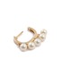 Detail View - Click To Enlarge - SYDNEY EVAN - Pearl fringe 14k yellow gold hoop earrings