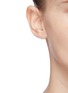 Figure View - Click To Enlarge - SYDNEY EVAN - 'Horseshoe' diamond 14k yellow gold single stud earring