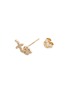 Detail View - Click To Enlarge - SYDNEY EVAN - XO' DIAMOND 14K YELLOW GOLD SINGLE STUD EARRING