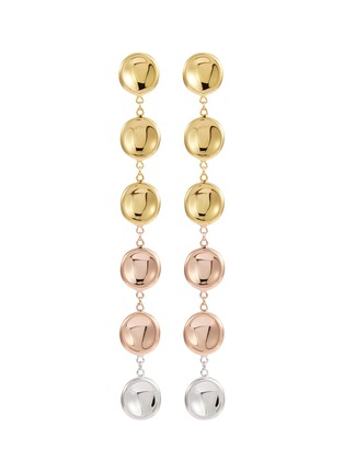 Main View - Click To Enlarge - J. HARDYMENT - 'Small Thumbprints' 14k gold silver chain drop earrings