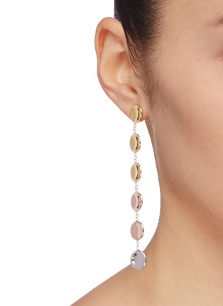 Figure View - Click To Enlarge - J. HARDYMENT - 'Small Thumbprints' 14k gold silver chain drop earrings