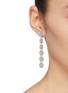 Figure View - Click To Enlarge - J. HARDYMENT - 'Small Thumbprints' rhodium silver drop earrings