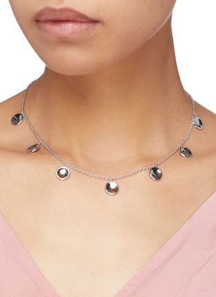 Figure View - Click To Enlarge - J. HARDYMENT - 'Small Thumbprints' rhodium silver charm necklace