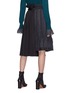 Back View - Click To Enlarge - SACAI - Pleated panel houndstooth check plaid skirt