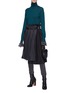Figure View - Click To Enlarge - SACAI - Pleated panel houndstooth check plaid skirt