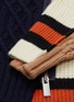 - SACAI - Knit patchwork zip cardigan