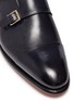 Detail View - Click To Enlarge - SANTONI - 'Carter' double monk strap leather loafers