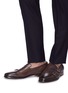 Figure View - Click To Enlarge - SANTONI - Double monk strap leather loafers
