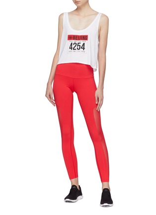 Figure View - Click To Enlarge - 42|54 - 'Queen of Hearts' mesh panel performance leggings