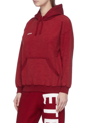 Front View - Click To Enlarge - VETEMENTS - Logo patch reverse hoodie