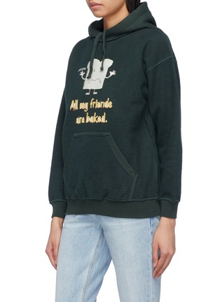 Front View - Click To Enlarge - VETEMENTS - Slogan graphic patch reversed hoodie