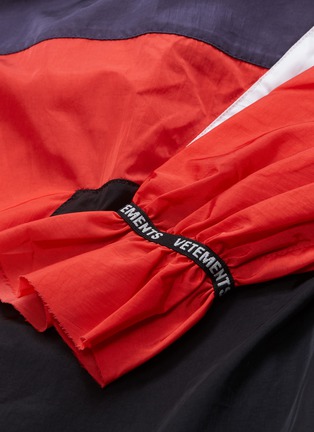  - VETEMENTS - Logo tape balloon sleeve colourblock track jacket