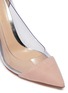 Detail View - Click To Enlarge - GIANVITO ROSSI - 'Plexi' clear PVC suede and leather pumps