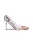 Main View - Click To Enlarge - GIANVITO ROSSI - 'Plexi' clear PVC suede and leather pumps