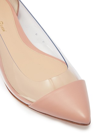 Detail View - Click To Enlarge - GIANVITO ROSSI - 'Plexi' clear PVC leather flats