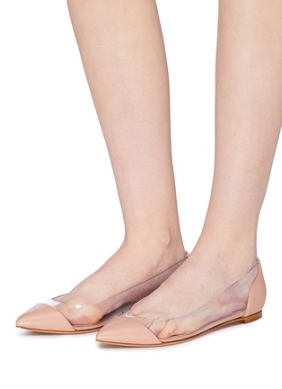 Figure View - Click To Enlarge - GIANVITO ROSSI - 'Plexi' clear PVC leather flats