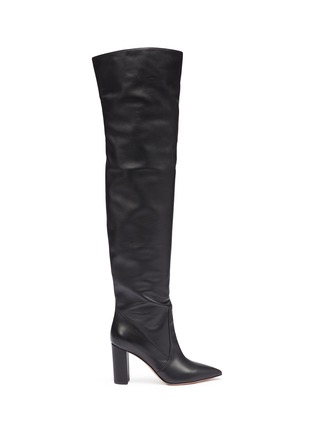 Main View - Click To Enlarge - GIANVITO ROSSI - 'Morgan' thigh high leather boots
